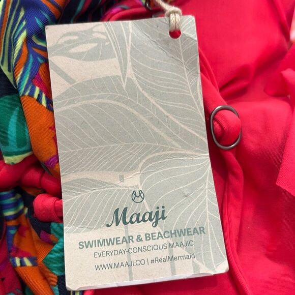 Maaji Mango Alyssa Bandeau Convertible Bikini Top M NWT - Picture 2 of 5